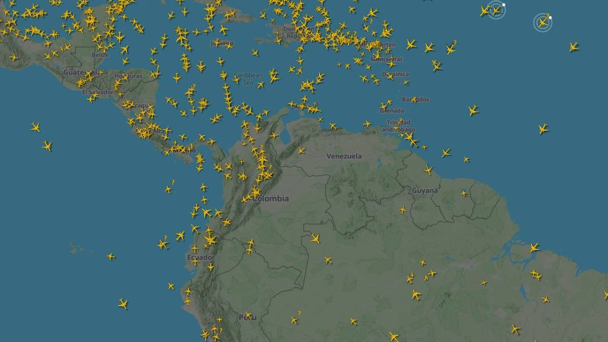 El espacio aéreo de Venezuela luce vacío por las advertencias de Donald Trump